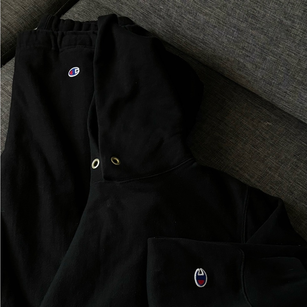 ‏Champion reverse weave hoodie and sweatpants